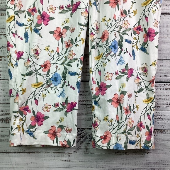 ST JHON’S BAY‎ PLUS SIZE 14 BOTANICAL FLORAL CAPRI PANTS SPRING EASTER SUMMER - Picture 11 of 13